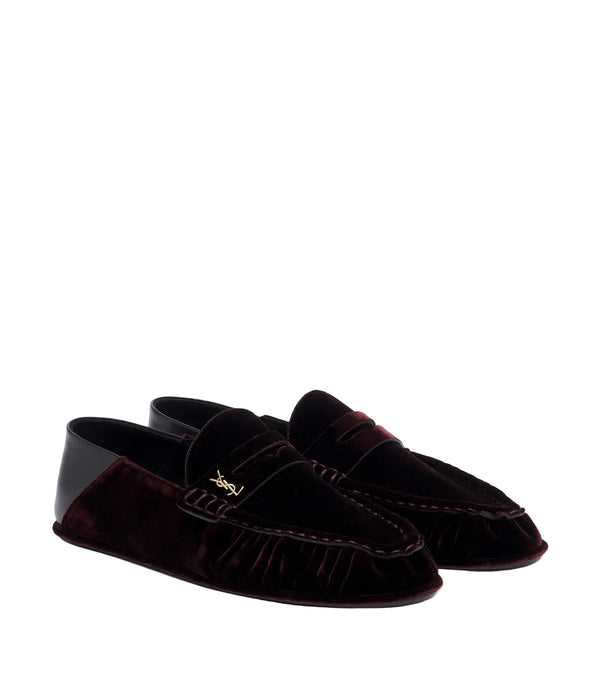Saint Laurent Le Loafer Velvet Penny Loafers