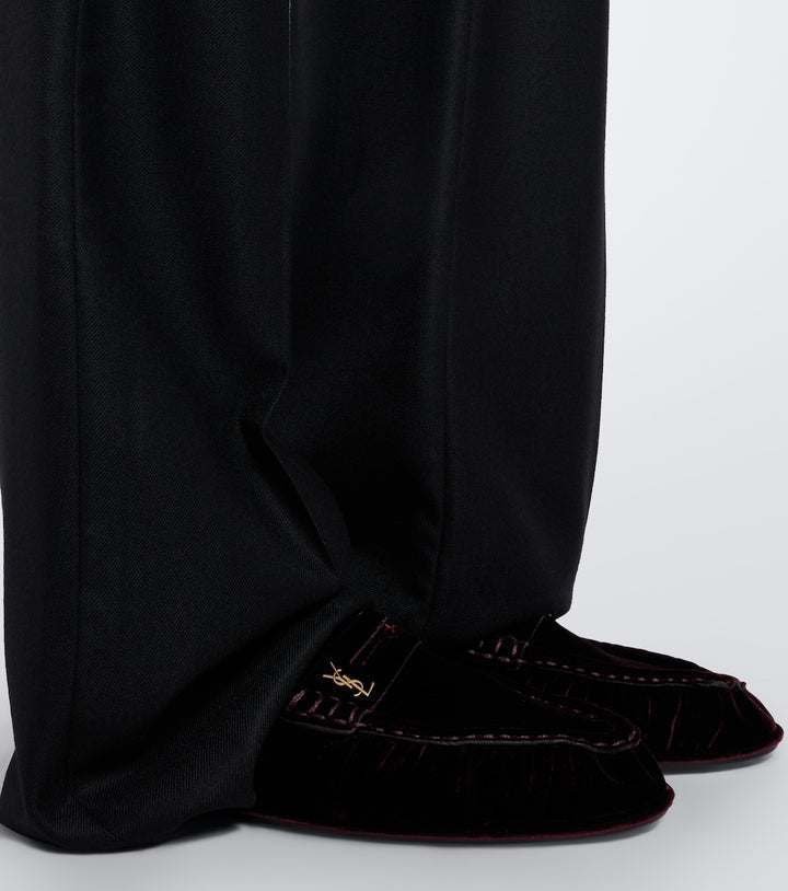 Saint Laurent Le Loafer Velvet Penny Loafers