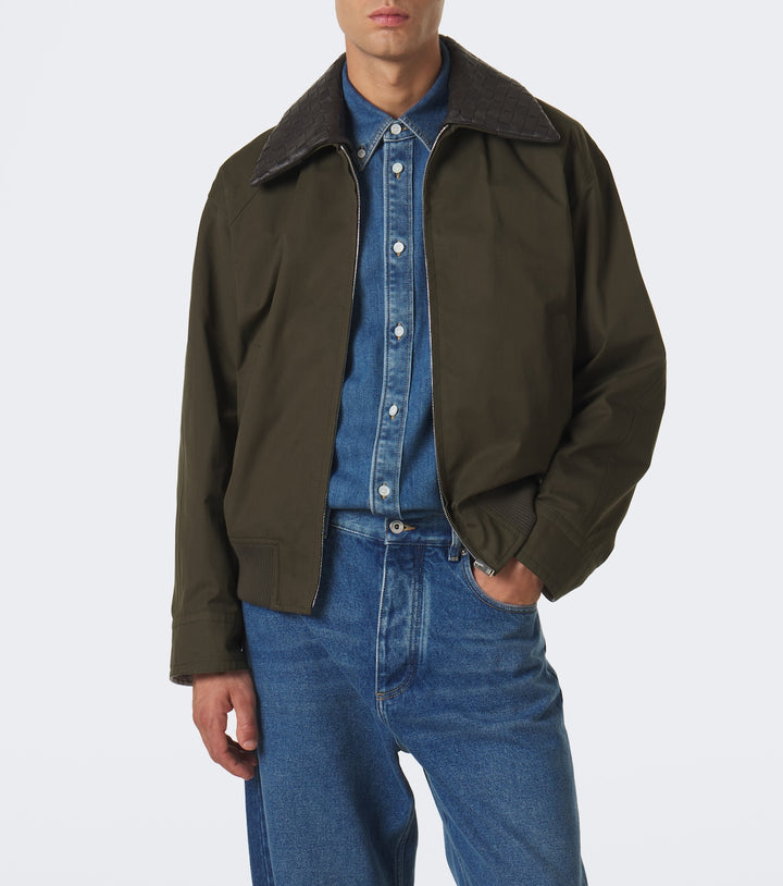 Bottega Veneta Intrecciato cotton twill blouson jacket