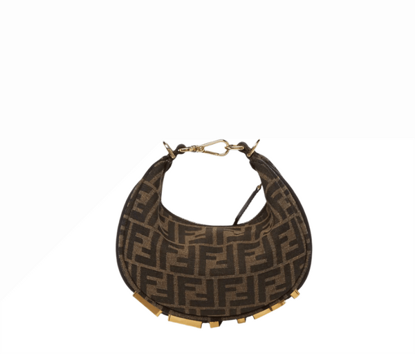 Fendi Fendigraphy Mini Brown FF jacquard fabric mini bag