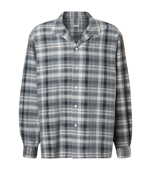 A.Presse Checked silk and linen shirt
