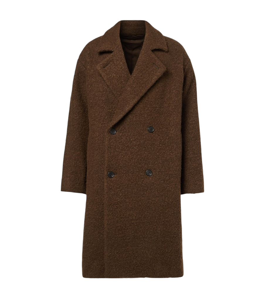 A.Presse Manteau croisé en mélange de laine