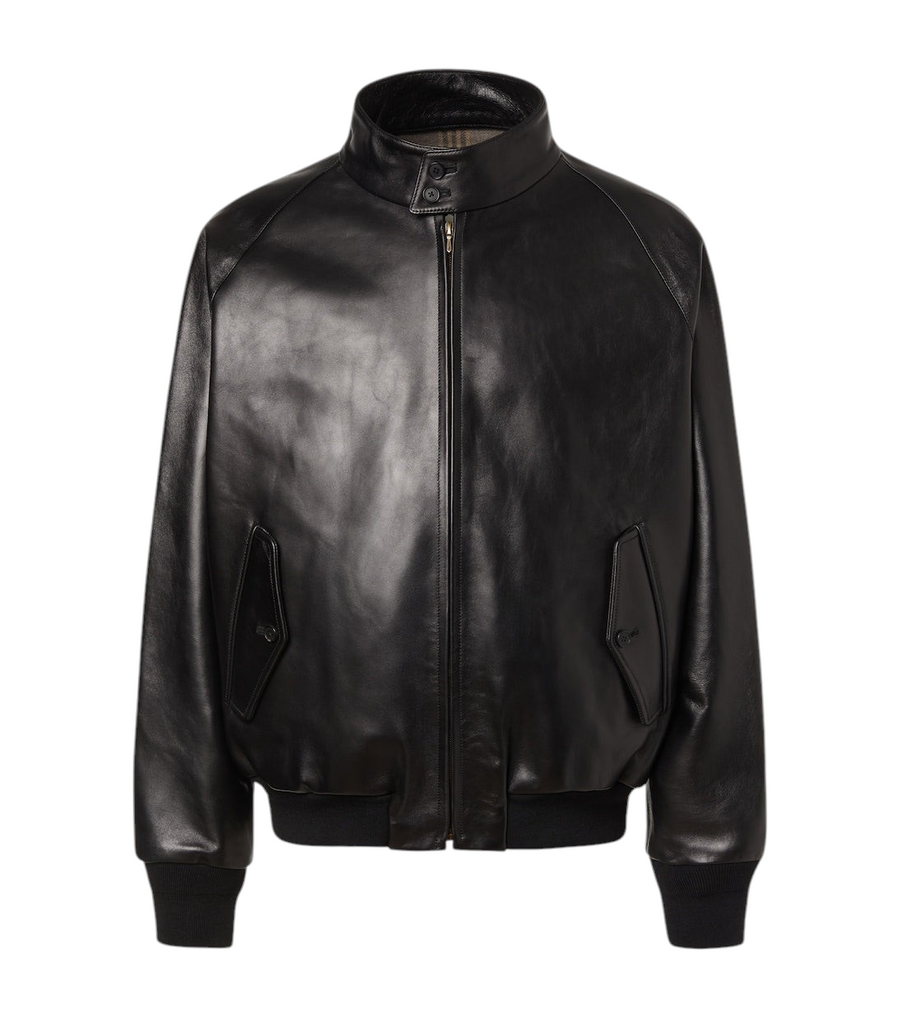 A.Presse Leather bomber jacket