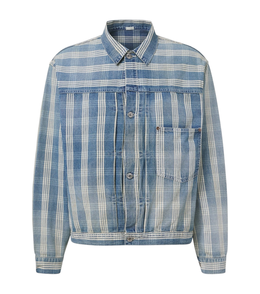 A.Presse No.213 checked denim jacket