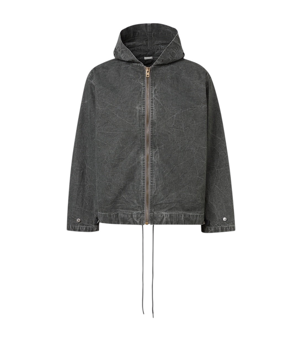 A.Presse Vintage hooded distressed denim jacket