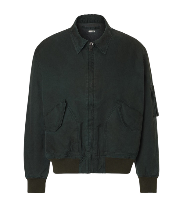 A.Presse Vintage silk and cotton bomber jacket