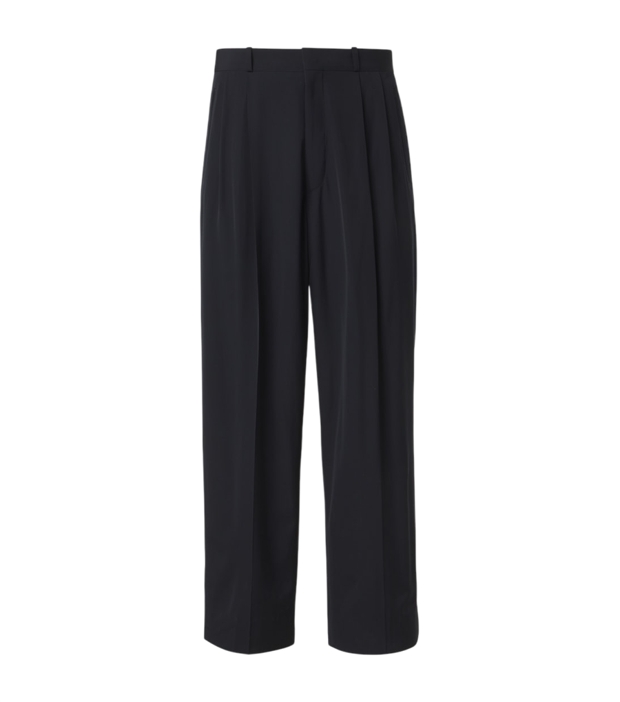 A.Presse Wool-blend wide-leg pants