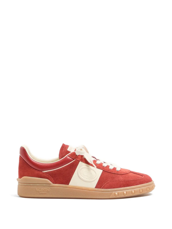 Valentino Garavani Upvillage Low-Top Trainers in Split Leather and Calfskin Nappa Leather