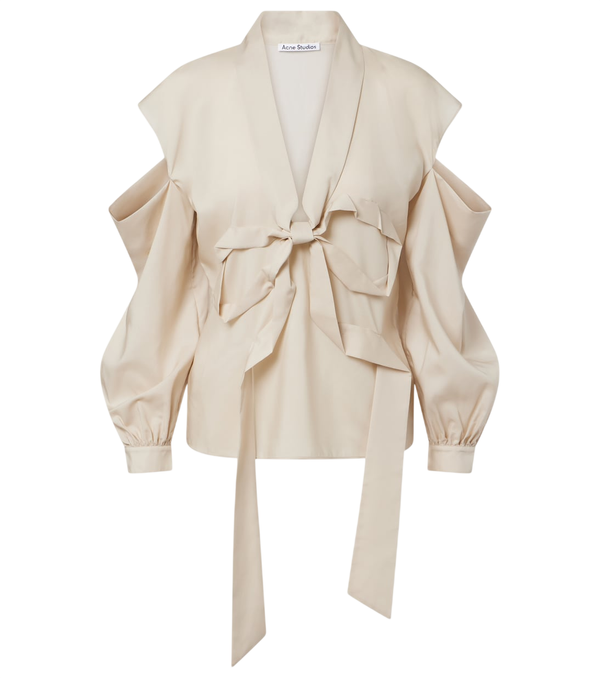 Acne Studios Blusa com recorte e detalhe de laço