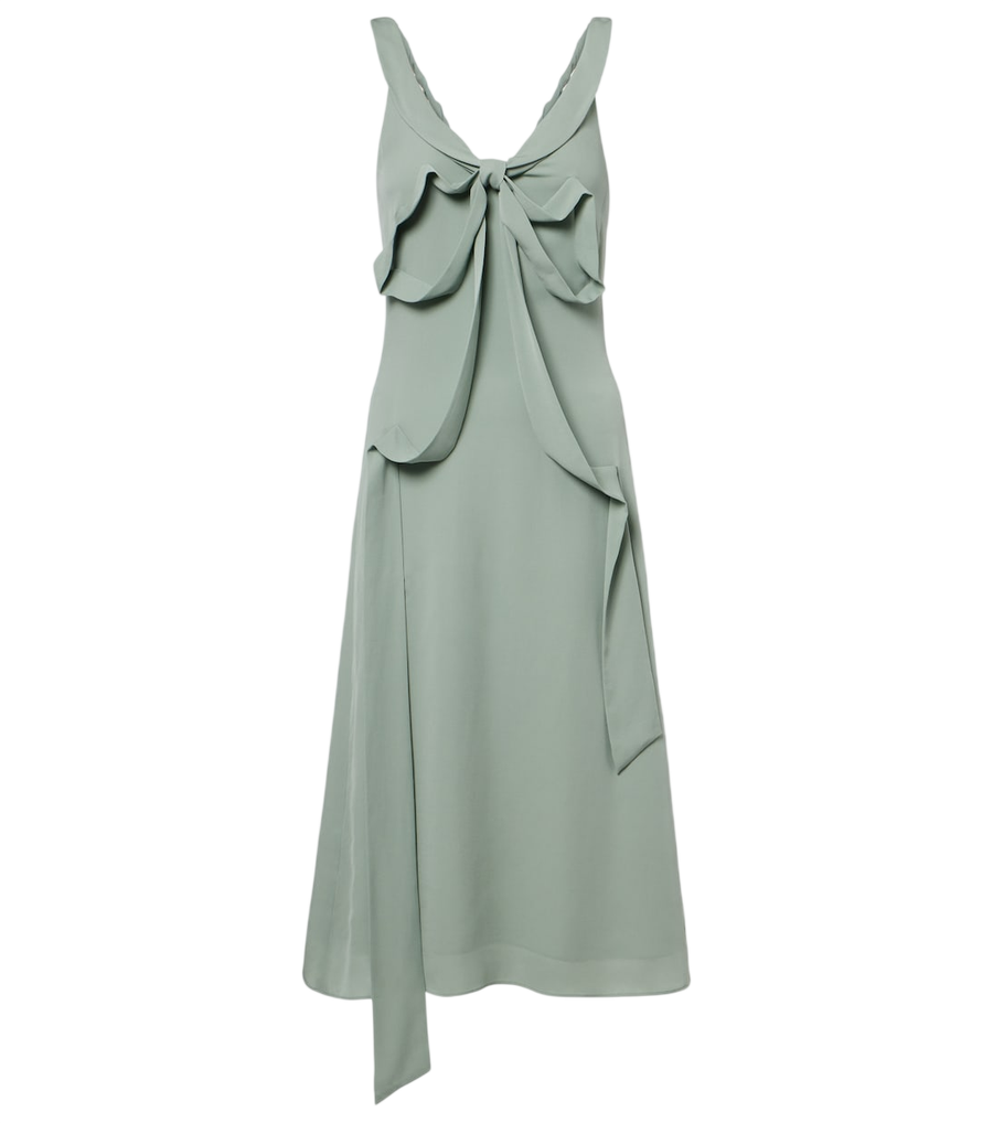 Acne Studios Bow-detail silk midi dress