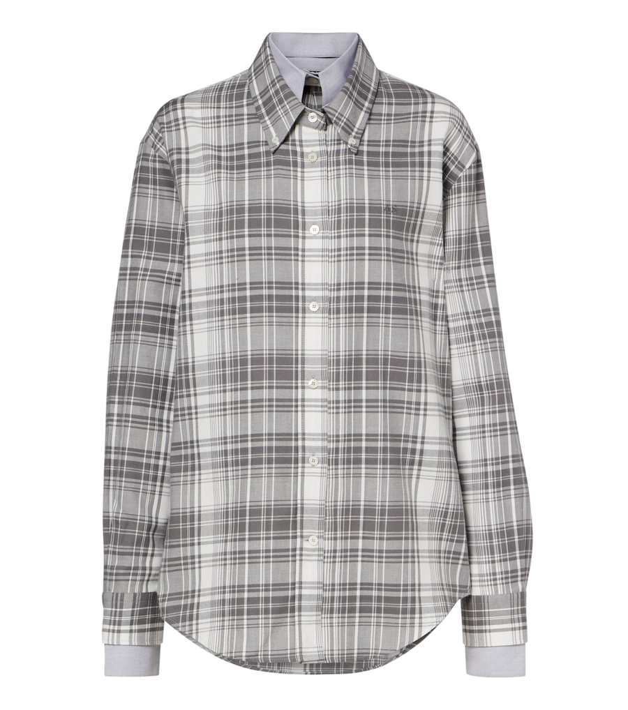Chemise à carreaux superposée en flanelle de coton Acne Studios