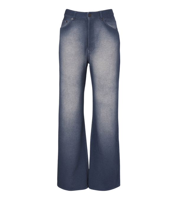 Acne Studios Calças de algodão felpudo de pernas largas
