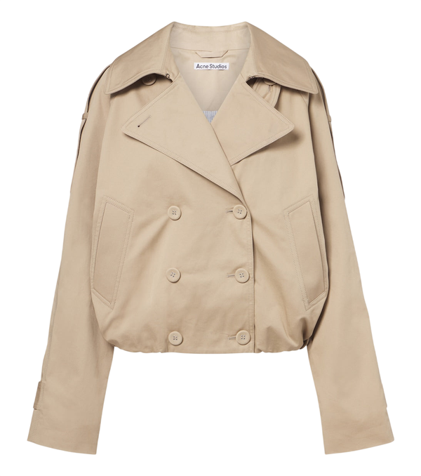 Acne Studios Cropped cotton twill trench coat