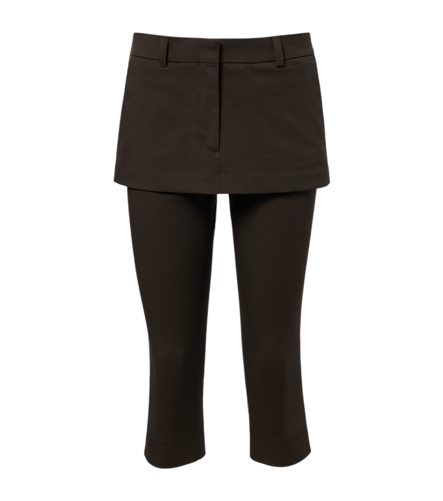 Acne Studios Layered cotton capri pants