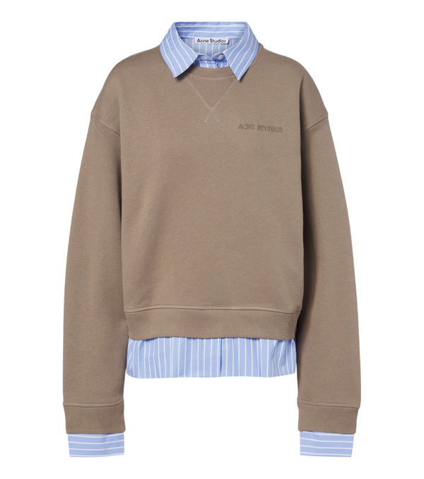 Acne Studios Moletom de algodão em camadas