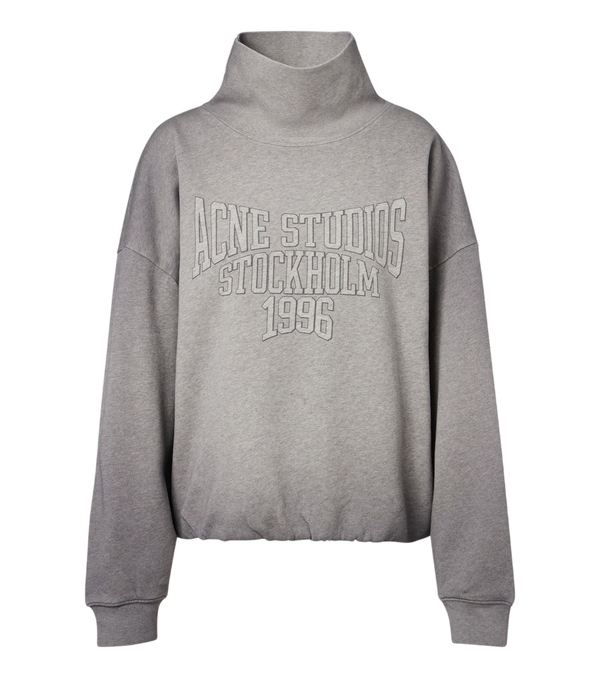 Felpa in pile di cotone con logo Acne Studios