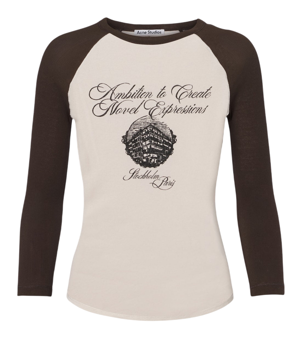 T-shirt in jersey di cotone con logo Acne Studios