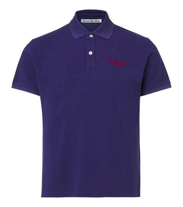 Acne Studios Logo cotton piqué polo shirt