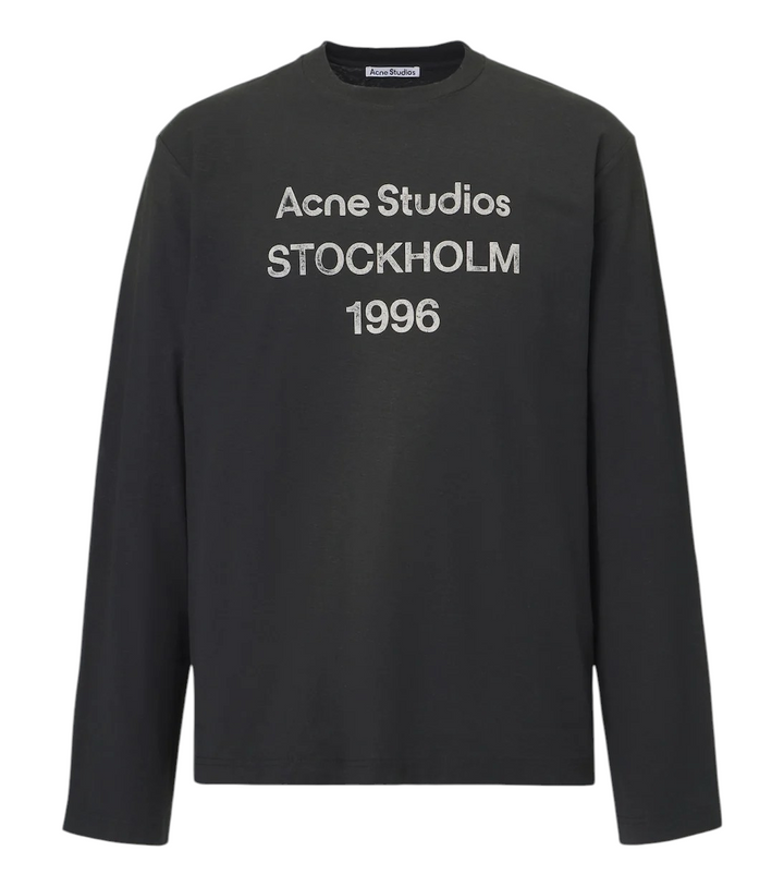 Acne Studios Logo distressed jersey T-shirt [white-bg-processed] 1787525206016