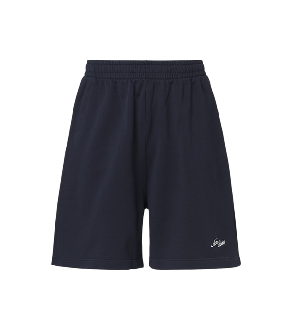 Pantaloncini in pile di cotone con logo ricamato Acne Studios