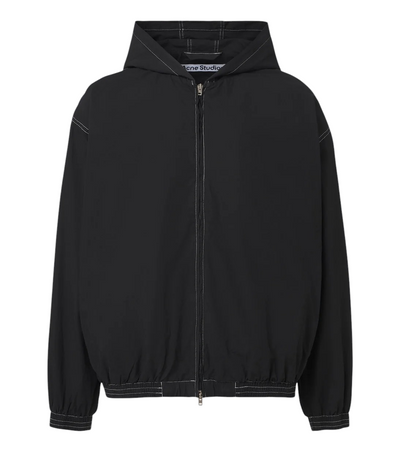Acne Studios Logo hooded cotton poplin jacket [white-bg-processed] 1786640306761