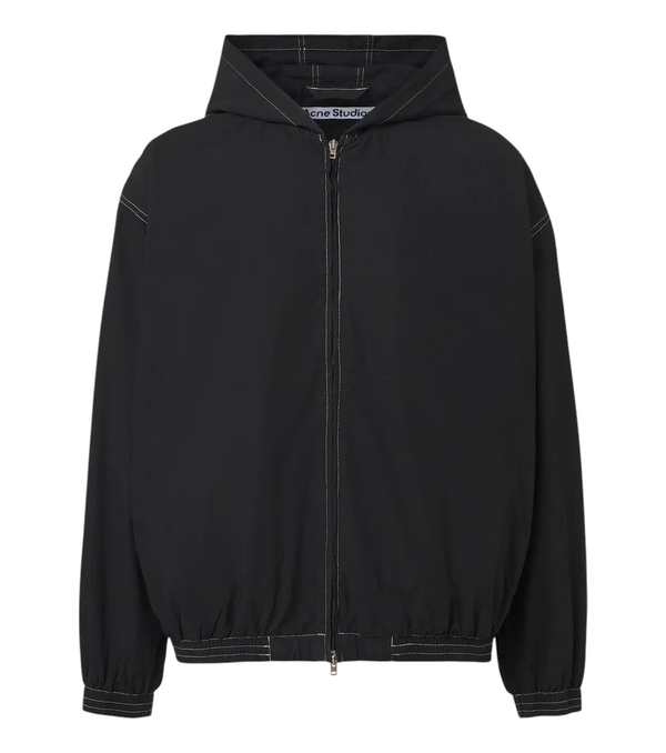 Acne Studios Logo hooded cotton poplin jacket
