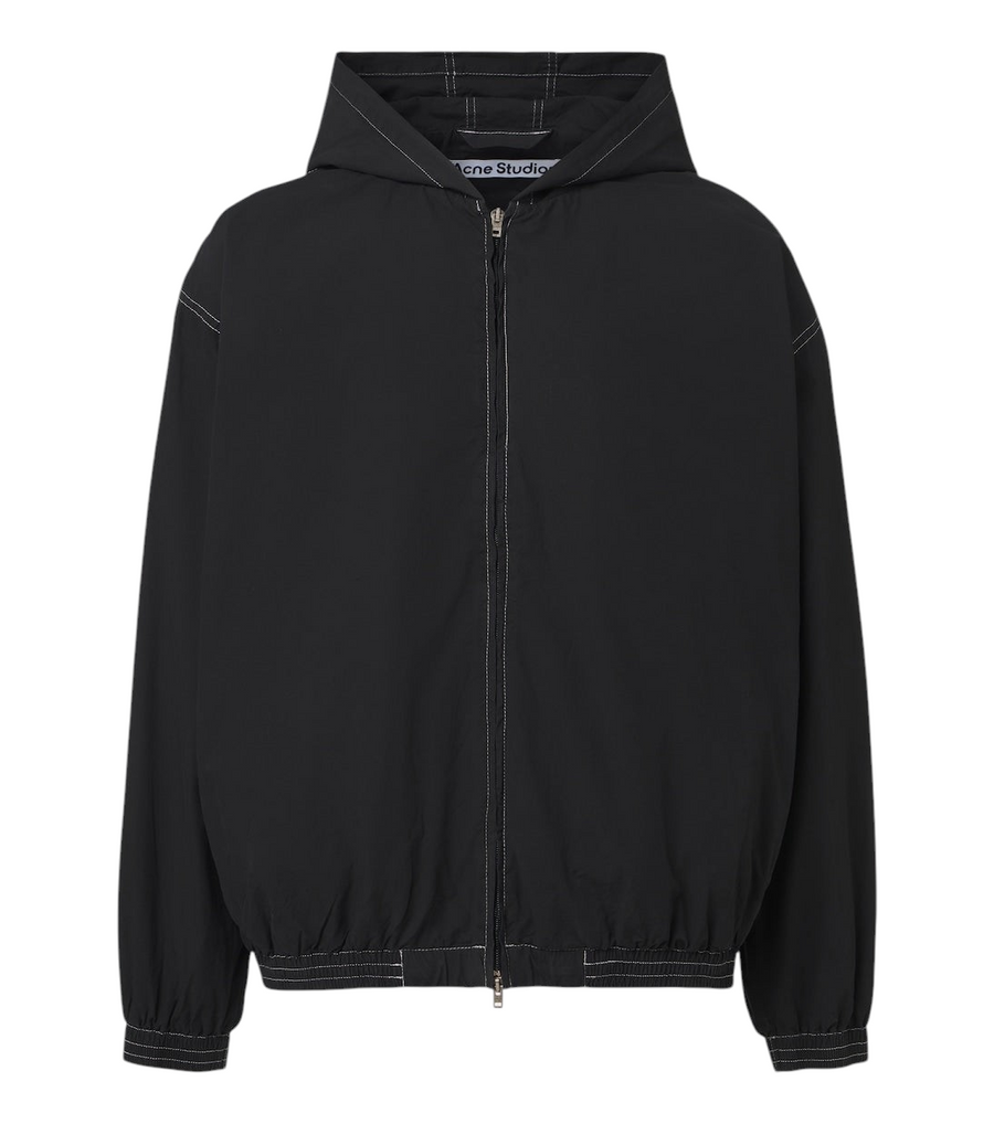Acne Studios Logo hooded cotton poplin jacket