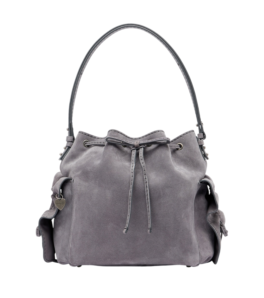 Acne Studios Multipocket Medium suede bucket bag