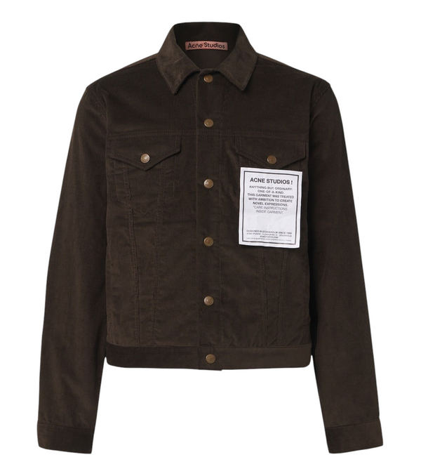 Acne Studios Patch-appliqué cotton corduroy jacket
