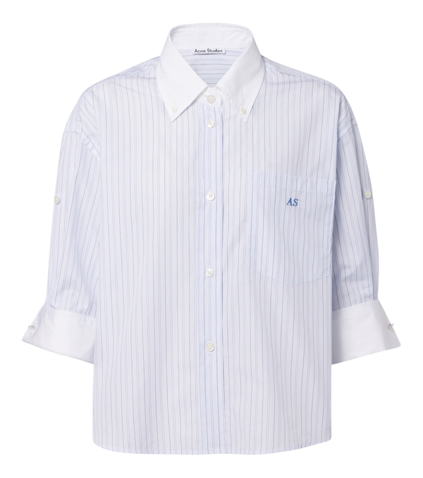 Acne Studios Camicia a righe in popeline di cotone