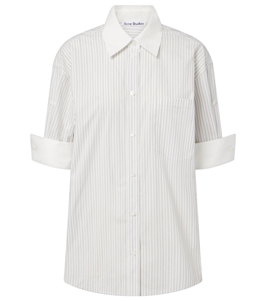 Acne Studios Striped cotton poplin shirt