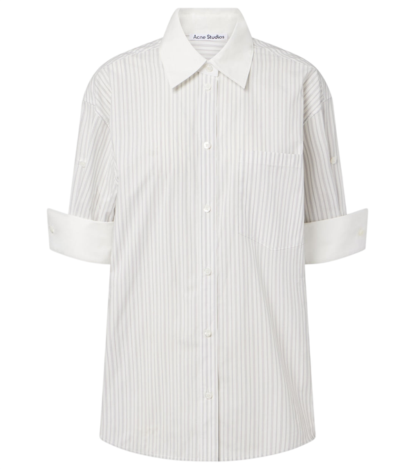 Acne Studios Camicia a righe in popeline di cotone