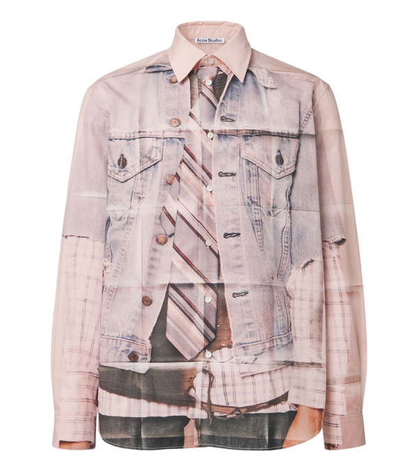 Acne Studios Trompe-l'œil cotton poplin shirt