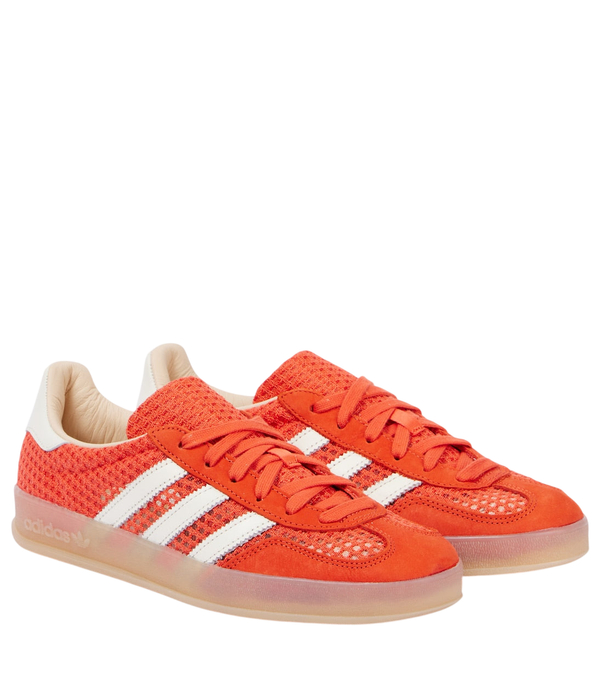 Adidas Gazelle Indoor leather-trimmed sneakers