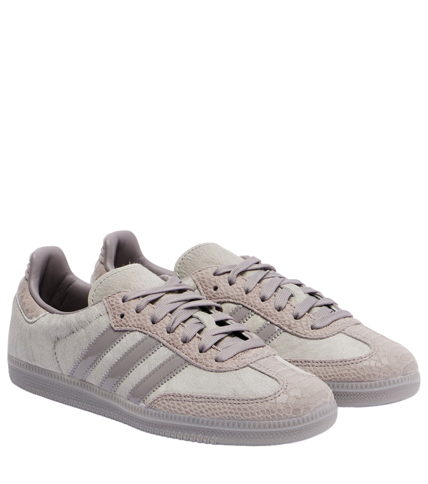 Adidas Samba OG croc-effect calf hair sneakers