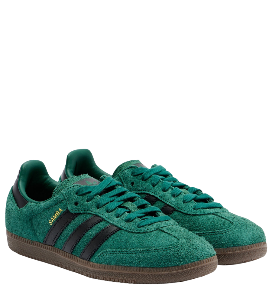 Adidas Samba OG leather-trimmed suede sneakers