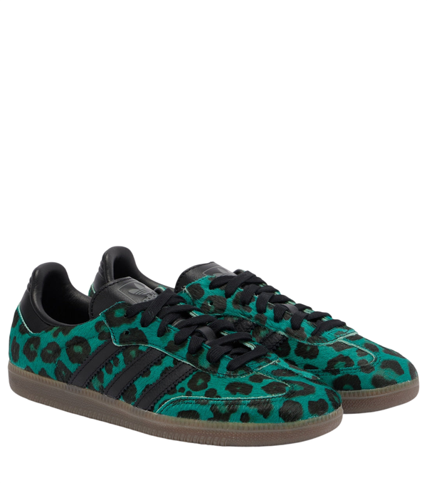 Adidas Samba OG leopard-print calf hair sneakers