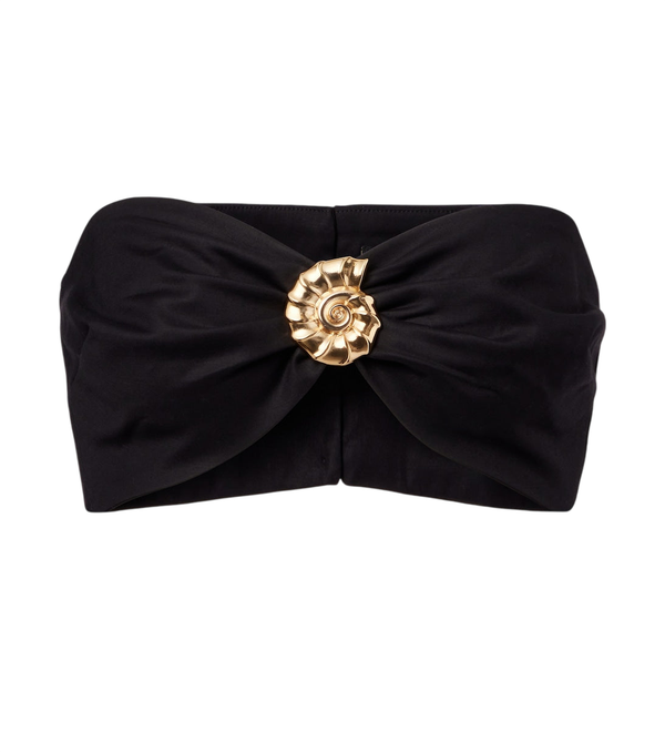 Adriana Degreas Top a fascia decorato in misto cotone