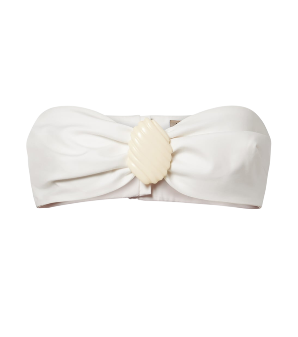 Adriana Degreas Top a fascia decorato in misto cotone