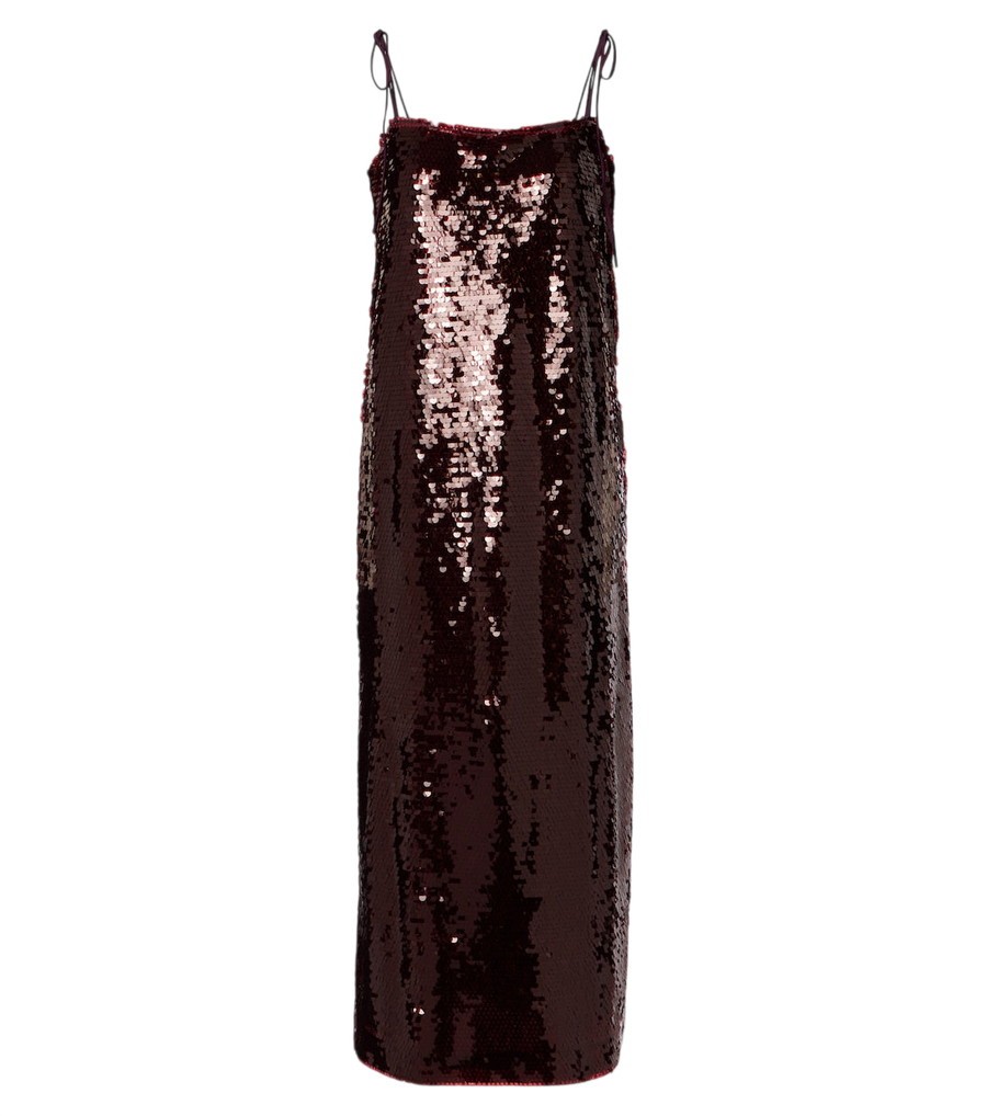 Vestido midi de lentejuelas Adriana Degreas