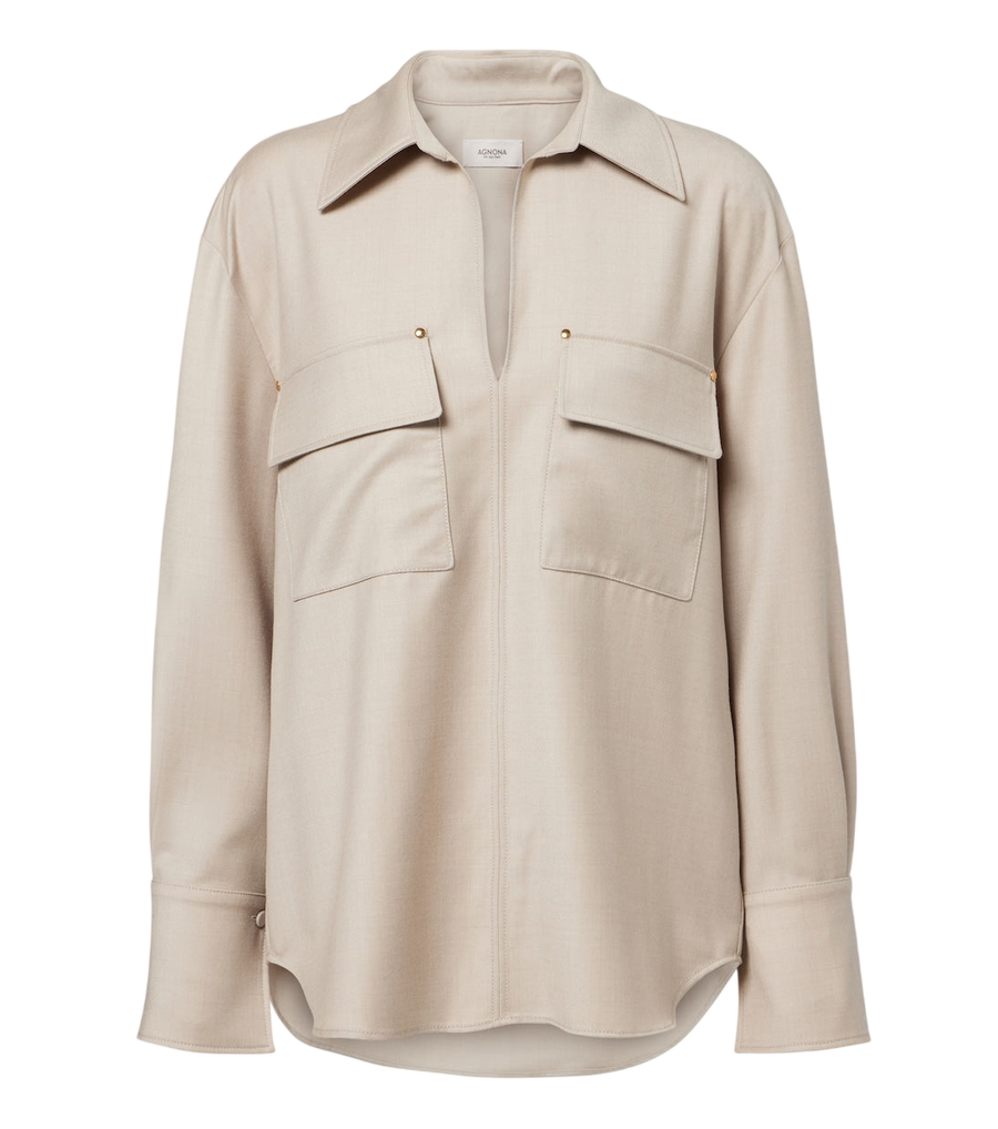 Agnona Embellished wool shirt