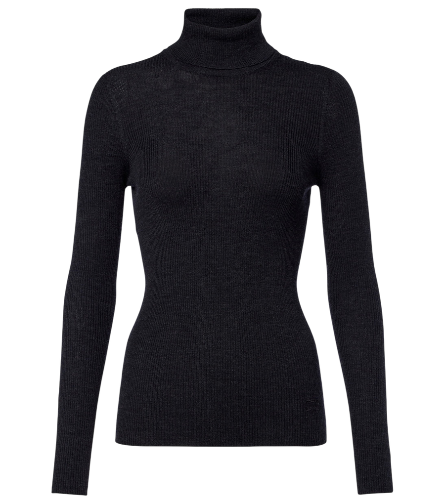Agnona Ribbed-knit wool, silk, and cashmere sweater