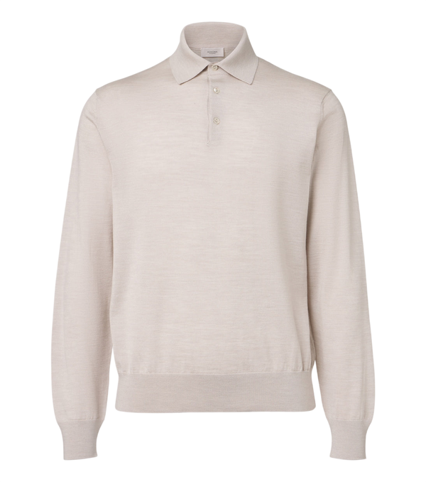 Agnona Wool, silk and cashmere polo sweater