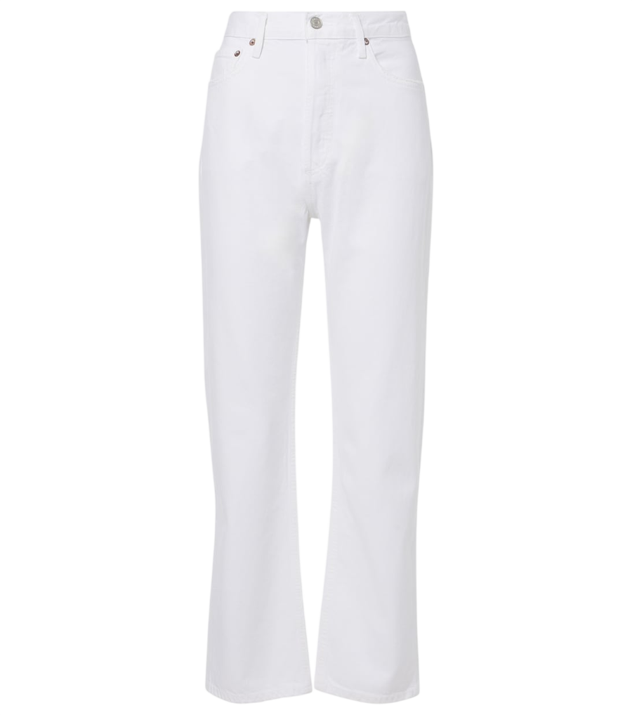 Agolde Calça jeans reta de cintura alta estilo anos 90