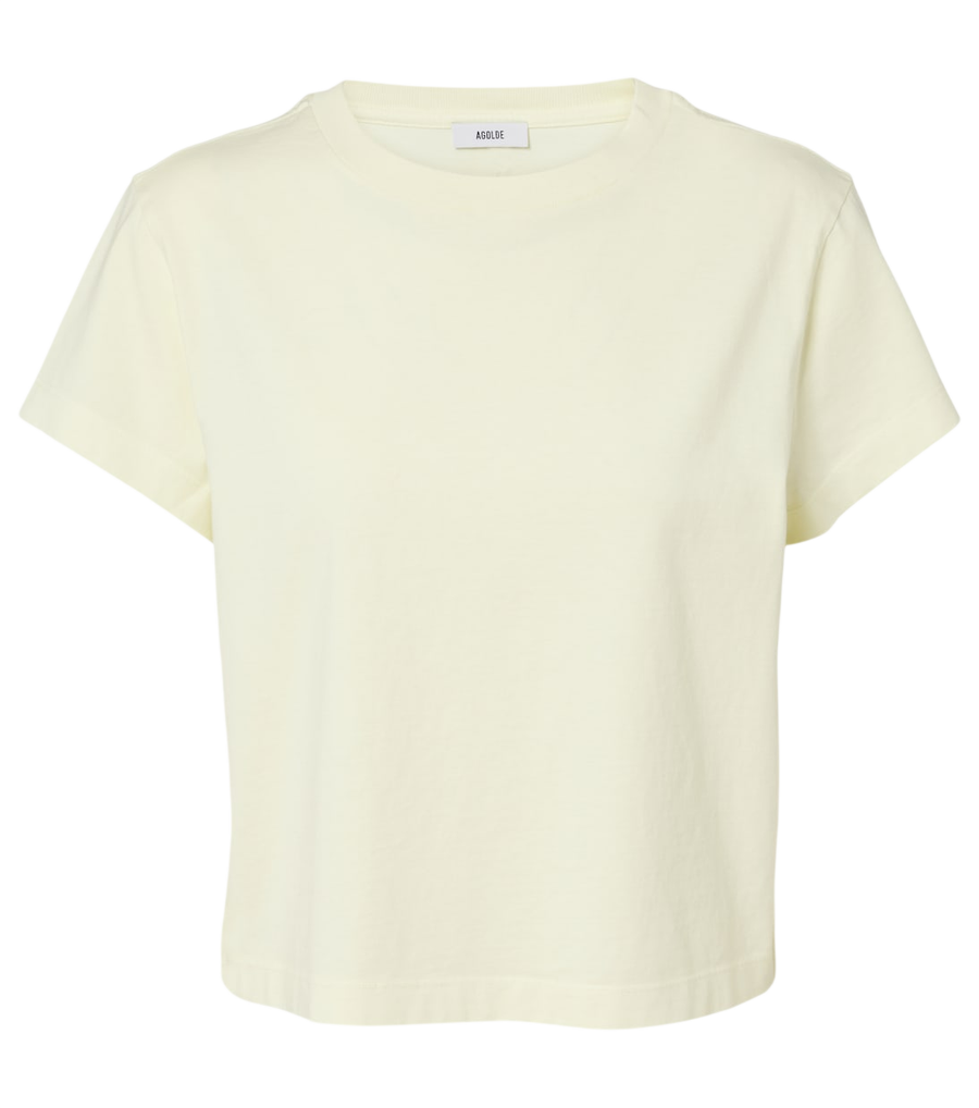 T-shirt court en jersey de coton Adine d'Agolde