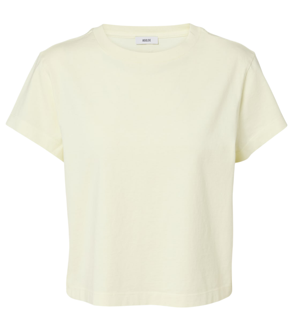 Agolde Adine cropped cotton jersey T-shirt