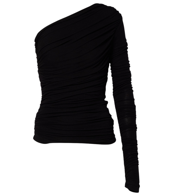 Agolde Annette asymmetrical ruched top