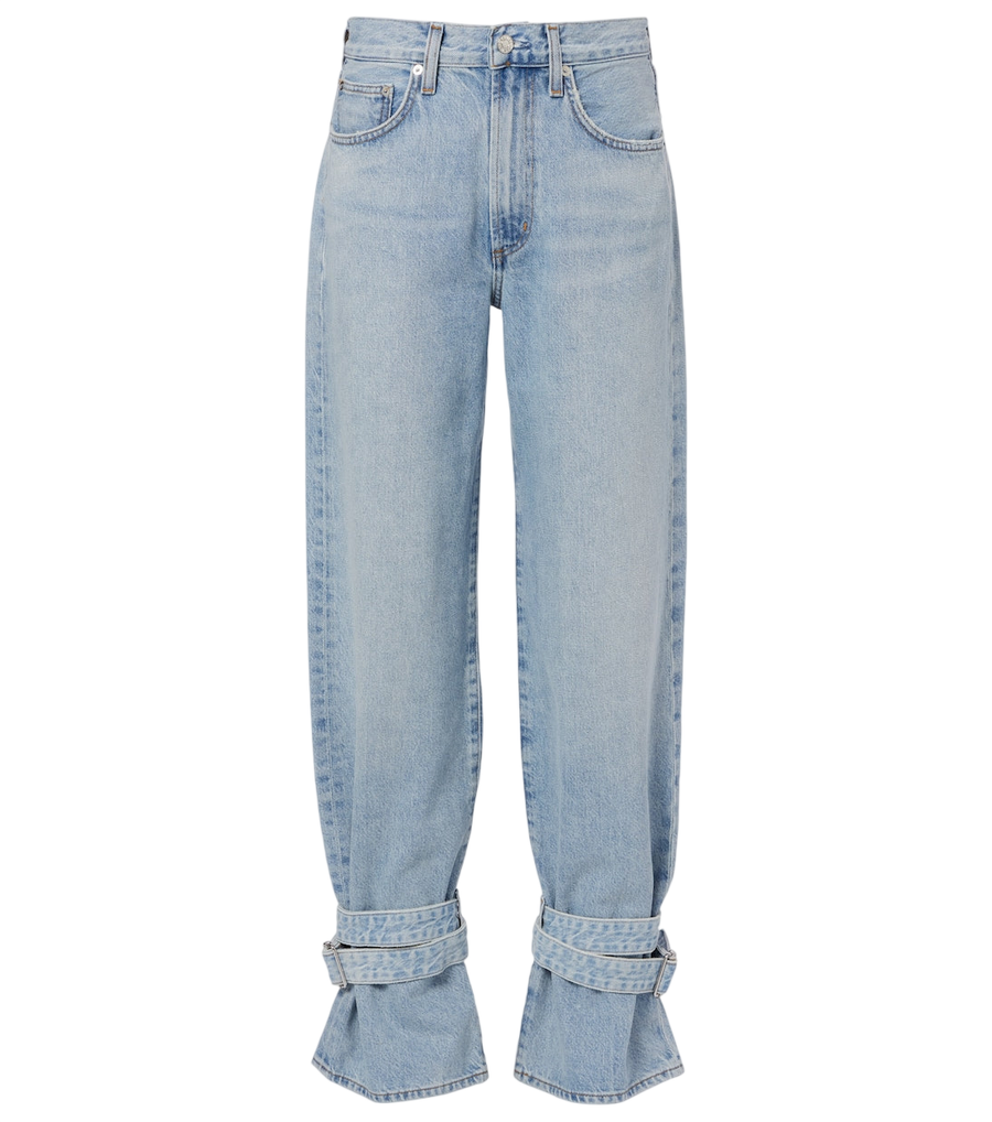 Jeans rectos con dobladillo ajustado de Agolde