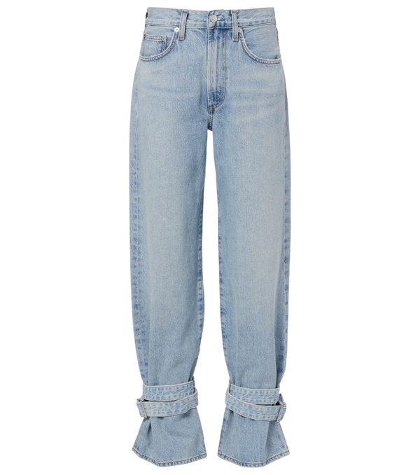 Jeans rectos con dobladillo ajustado de Agolde