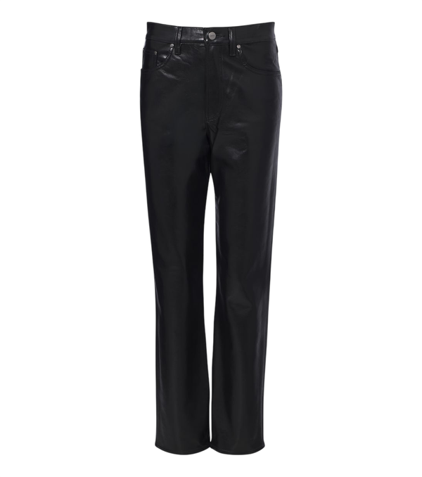 Agolde Lana leather-blend straight pants